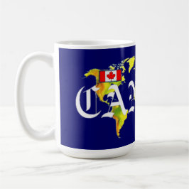 カナダ世界地図 コーヒーマグカップ