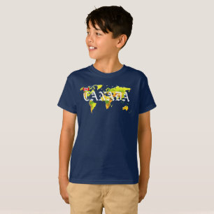 カナダ世界地図 Tシャツ