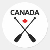 カナダ交差パドルオーアーズメープルリーフライトカラー ラウンドシール (正面)