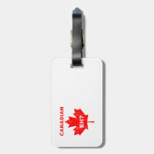 カナダ人えっ？メイプルリーフ ラゲッジタグ (裏面縦)