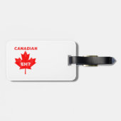 カナダ人えっ？メイプルリーフ ラゲッジタグ (裏面横)