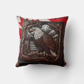 カナダ人とのイーグルレザーしゃれているカービング クッション (裏面)