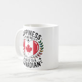 カナダ人に結婚した幸せがある コーヒーマグカップ (正面左)