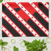 カナダ人のストライプな旗 キッチンタオル (折り畳み)