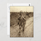 カナダ人のトミー兵士が泥で覆われて帰ってきた ポストカード (正面/裏面)