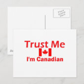カナダ人の私を信頼 ポストカード (正面/裏面)