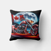 カナダ人の精神は夜にチョッパーに乗カスタムる クッション (裏面)