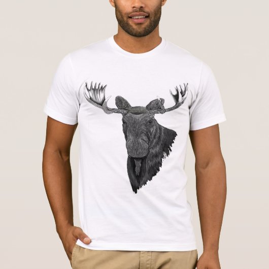 カナダ人のBullのアメリカヘラジカ Tシャツ (正面)