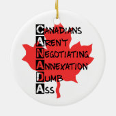 カナダ人は交渉していない セラミックオーナメント (裏面)