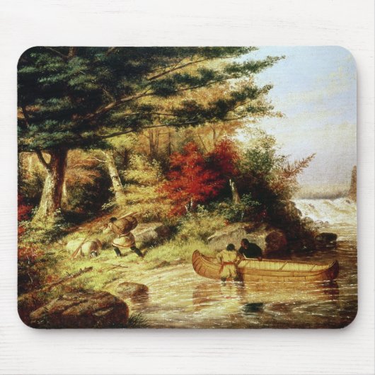 カナダ人を通したインディアンの輸送の毛皮 マウスパッド (正面)