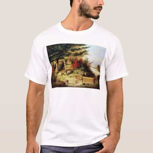 カナダ人を通したインディアンの輸送の毛皮 Tシャツ (正面)