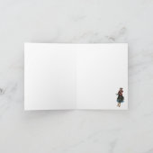 カナダ人女性スキーヤー – ヴィンテージ サンキューカード (内部)