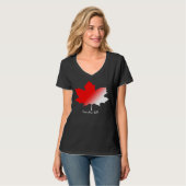 カナダ人、カエデの葉のTシャツ Tシャツ (正面フル)