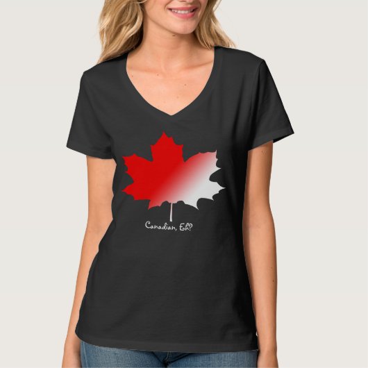 カナダ人、カエデの葉のTシャツ Tシャツ (正面)