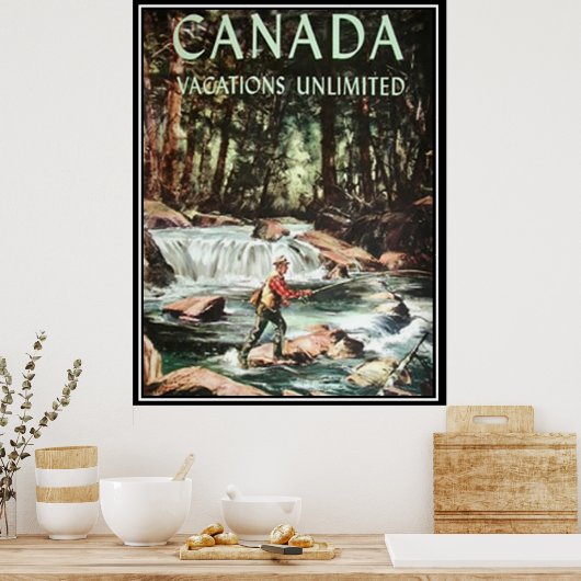 カナダ休暇ヴィンテージ旅行ポスター ポスター (キッチン)