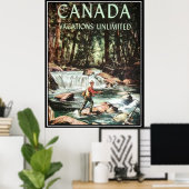 カナダ休暇ヴィンテージ旅行ポスター ポスター (ホームオフィス)