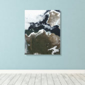 カナダ北西部の衛星ビュー キャンバスプリント (インサイチュ (ウッドフロア))