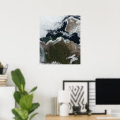 カナダ北西部の衛星ビュー ポスター (ホームオフィス)