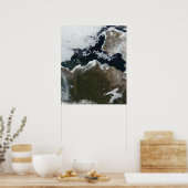 カナダ北西部の衛星ビュー ポスター (キッチン)