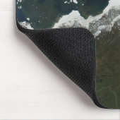 カナダ北西部の衛星ビュー マウスパッド (コーナー)