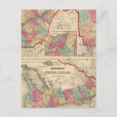 カナダ北部とニューブランズウィック上部カナダ ポストカード (正面)