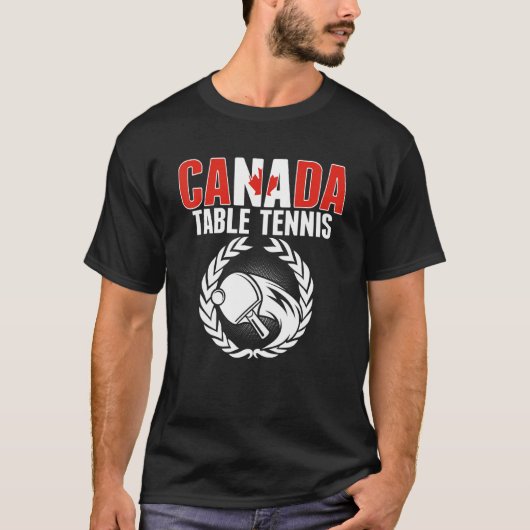 カナダ卓球 カナダ卓球チーム サポート Tシャツ (正面)