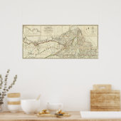 カナダ南部モントリオール地区の地図 ポスター (キッチン)