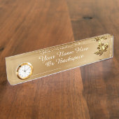 カナダ名プレートパーソナライズされたカナダ名プレート デスクネームプレート (側面)