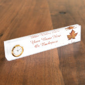 カナダ名プレートパーソナライズされたカナダ名プレート デスクネームプレート (側面)