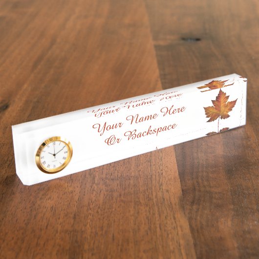 カナダ名プレートパーソナライズされたカナダ名プレート デスクネームプレート (側面)