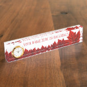カナダ名プレート パーソナライズされた デスクネームプレート (側面)
