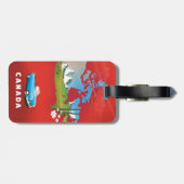 カナダ図解入りの、写真付きの旅行プリント。 ラゲッジタグ (裏面横)