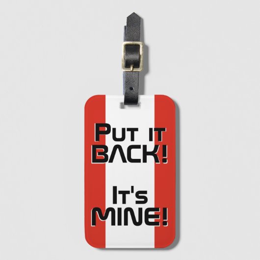 カナダ国おもしろい旗 ラゲッジタグ (正面縦)