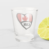 カナダ国コード国旗のハート、CAN ショットグラス (裏面)