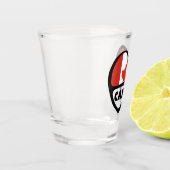 カナダ国コード国旗のハート、CAN ショットグラス (左)