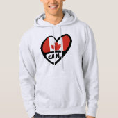 カナダ国コード国旗のハート、CAN パーカ (正面)
