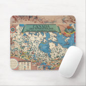 カナダ国土地図-自然·産業資源 マウスパッド (マウス)