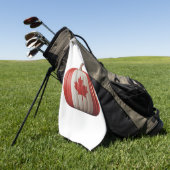 カナダ国旗かぼちゃメープルリーフ感謝祭 ゴルフタオル (グリーン)