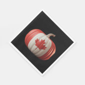 カナダ国旗かぼちゃメープルリーフ感謝祭 スタンダードランチョンナプキン (角)