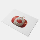 カナダ国旗かぼちゃメープルリーフ感謝祭 ドアマット (アングル)