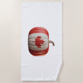 カナダ国旗かぼちゃメープルリーフ感謝祭 ビーチタオル (正面)