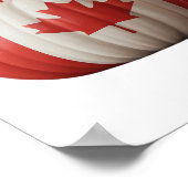 カナダ国旗かぼちゃメープルリーフ感謝祭 ポスター (角)