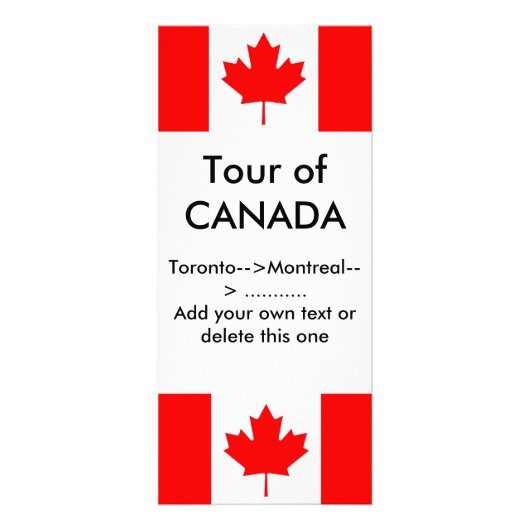 カナダ国旗が付いたラックカード ラックカード (正面)