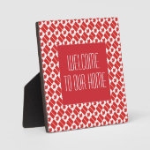 カナダ国旗が我が国へようこそカスタマイズ フォトプラーク (正面)