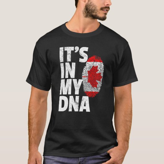 カナダ国旗それは私のDnaクリスマスの部屋にある Tシャツ (正面)