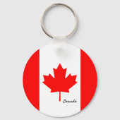カナダ国旗とカナダの休日，愛国者/スポーツ キーホルダー (正面)