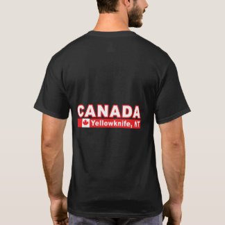 カナダ国旗と北西部のテリトリー市 Tシャツ