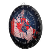 カナダ国旗と地図 ダーツボード (正面右)