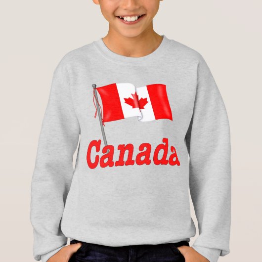 カナダ国旗と文字 Tシャツ (正面)