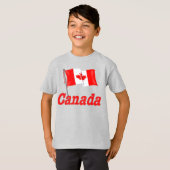 カナダ国旗と文字 Tシャツ (正面フル)